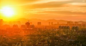 Ketika Urban Heat Island Membakar Kesehatan Mental Warga Kota Urban Heart Island (Sumber: Freepik)