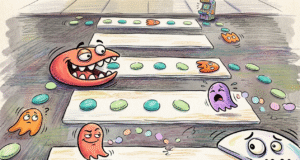 Zebra Cross “Pac-Man”: Antara Vandalisme dan Gugatan Urbanisme Taktis Ilustrasi Zebra Cross Pac Man. (Sumber: Akal Imitasi)