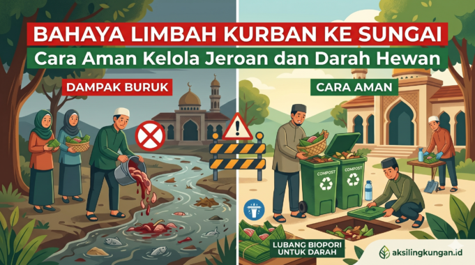 Bahaya Limbah Kurban ke Sungai: Cara Aman Kelola Jeroan dan Darah Hewan Bahaya Limbah Kurban ke Sungai (Dok. Istimewa)